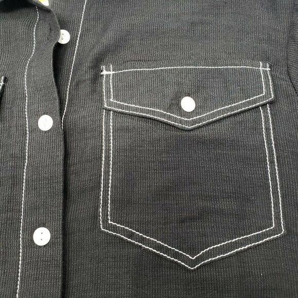 Dolce Vita Swim Cover Up Size S Shirt Dress Black White Stitching Beach Cruise - Picture 13 of 14